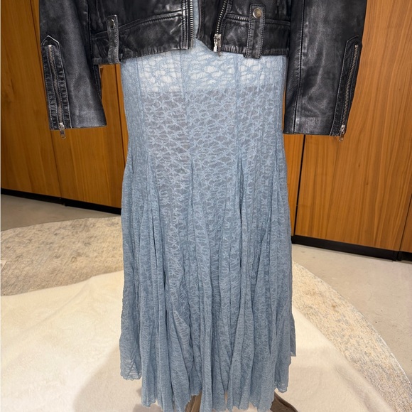 Free People Dresses & Skirts - Free People Blue Lace Midi Skirt Size Small NWT